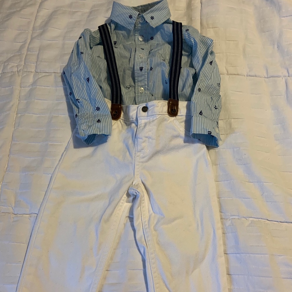 Carters 24 month suspenders jumpsuit